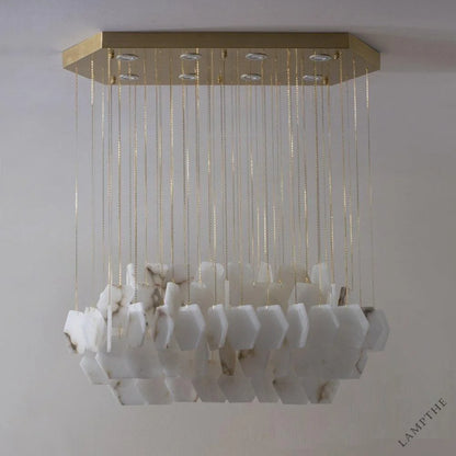 Natural Marble Alabaster Modern Chandelier