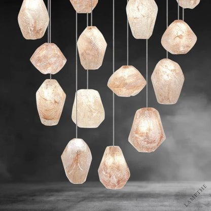 Nature-inspired round chandelier