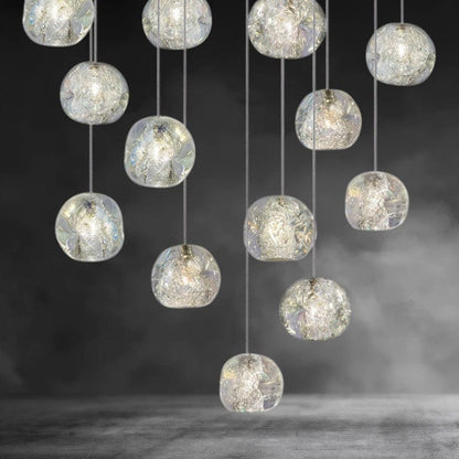 Nature-inspired round crystal Chandelier