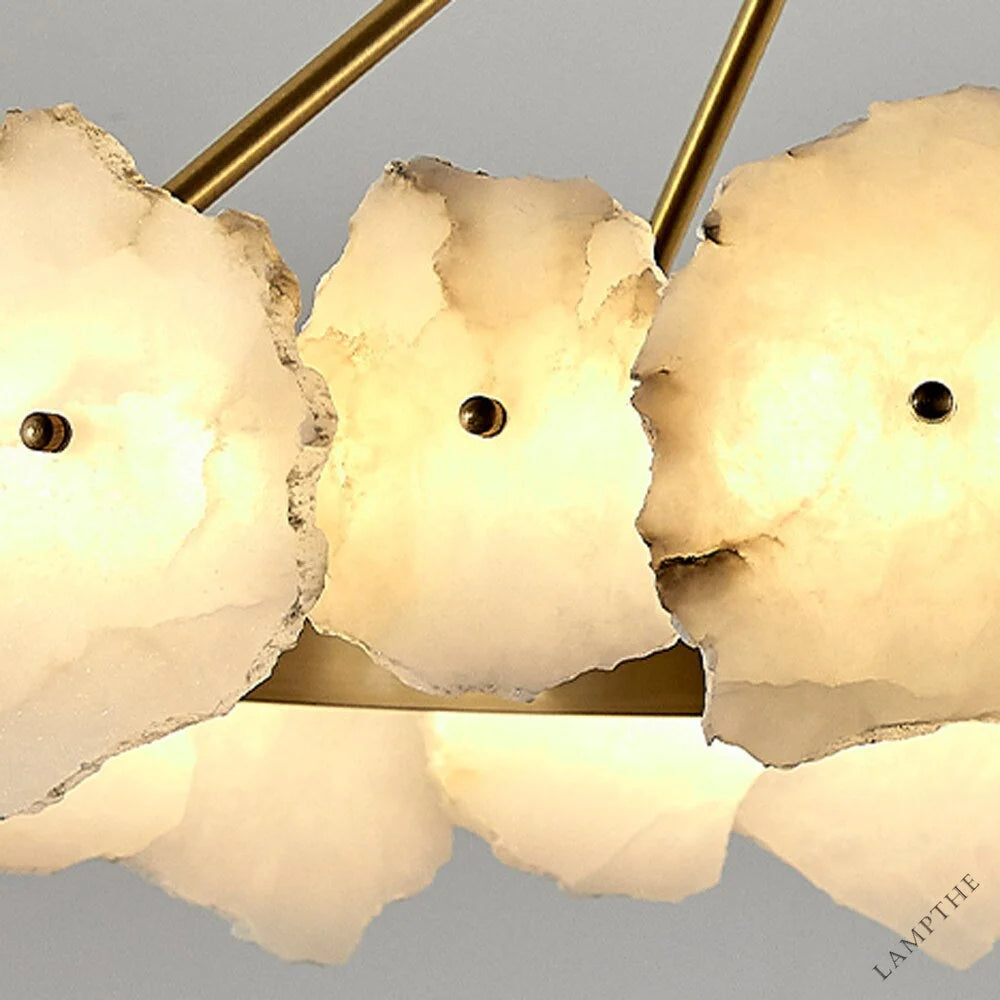 Noes Alabaster Modern Round Chandelier