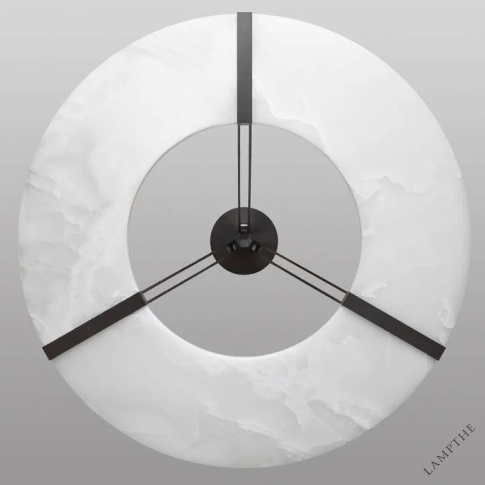 Nova Alabaster Round Plate Ceiling Chandelier
