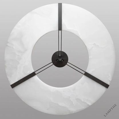Nova Alabaster Round Plate Ceiling Chandelier