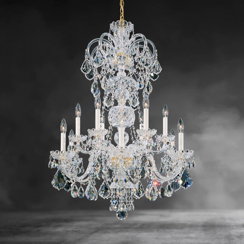 Gold / Clear Heritage Crystal Olde World Chandelier 30"