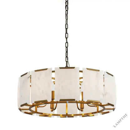Ole Round Chandelier Alabaster - jchandelier