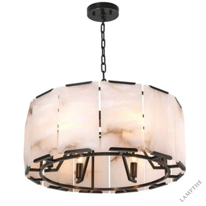 Ole Round Chandelier Alabaster - jchandelier