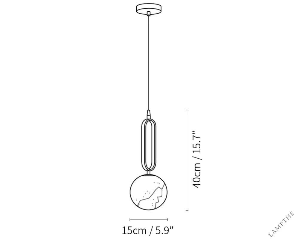 Orb Alabaster Pendant