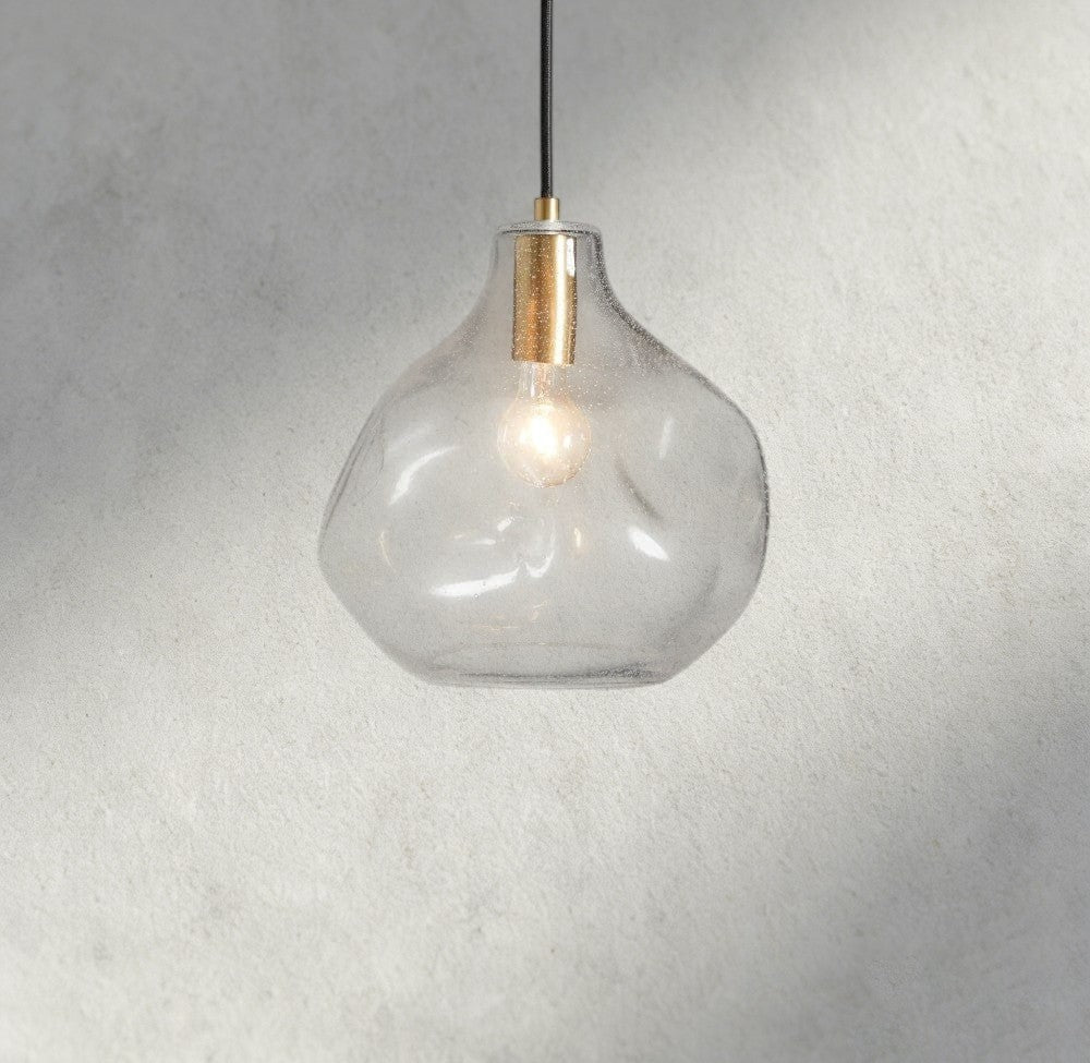 CLEAR Organic 12" Glass Pendant