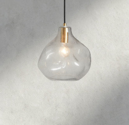 CLEAR Organic 12" Glass Pendant