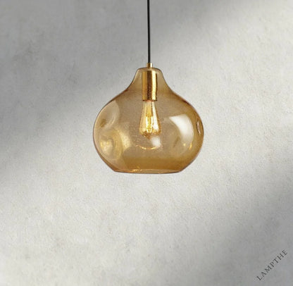 AMBER Organic 12" Glass Pendant