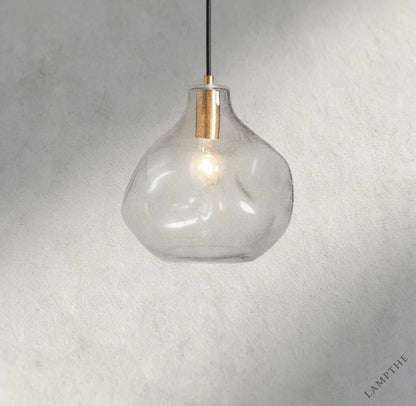 CLEAR Organic 12" Glass Pendant