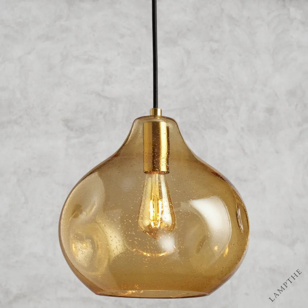 12" / Amber Organic Pendant 8", 12", 16"
