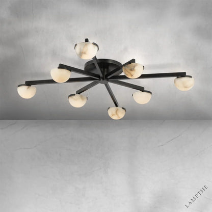 Padra Alabaster Large Staggered Arm Flush Mount