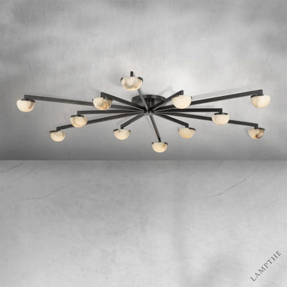 Padra Alabaster Large Staggered Arm Flush Mount