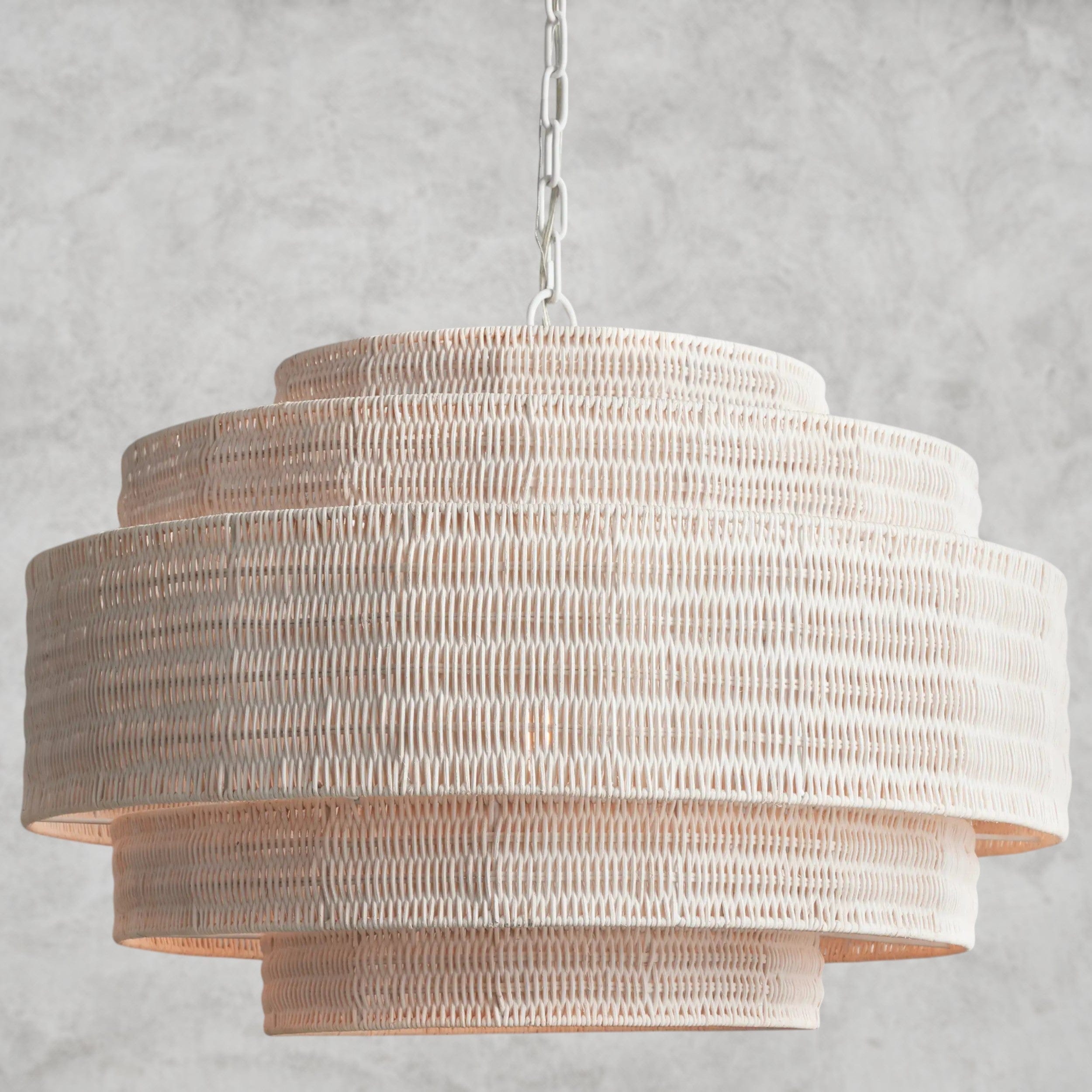 28" / White Paloma Chandelier 28", 40"