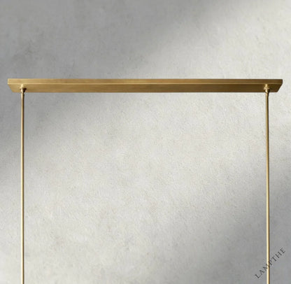 Pauillac Fabric Shade Linear Chandelier 49", 60"
