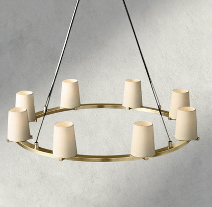 Pauillac Fabric Shade Round Chandelier 36", 48", 60"