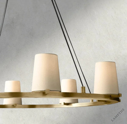 Pauillac Fabric Shade Round Chandelier 36", 48", 60"
