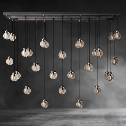 72" / Bronze Pearl Rectangular Chandelier 36", 54", 72"