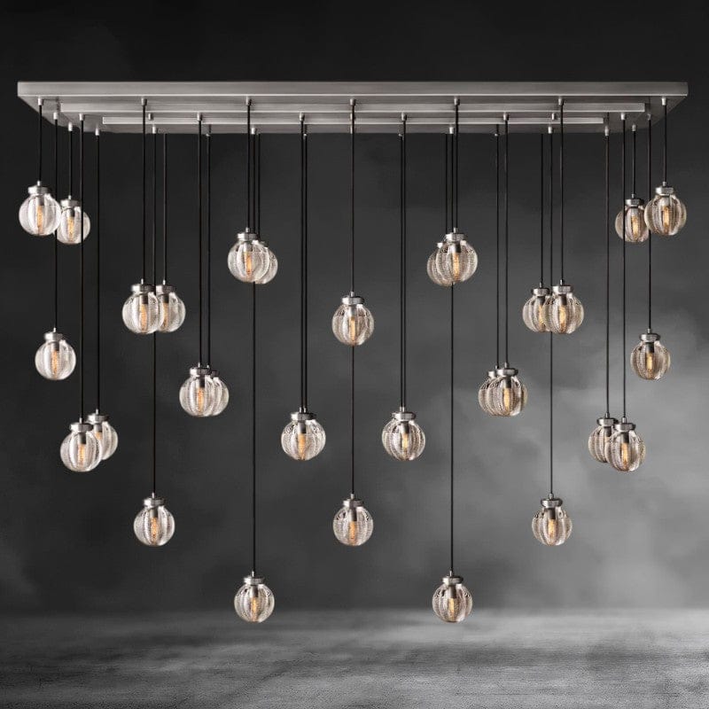 72" / Nickle Pearl Rectangular Chandelier 36", 54", 72"