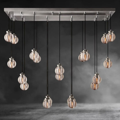 54" / Nickle Pearl Rectangular Chandelier 36", 54", 72"