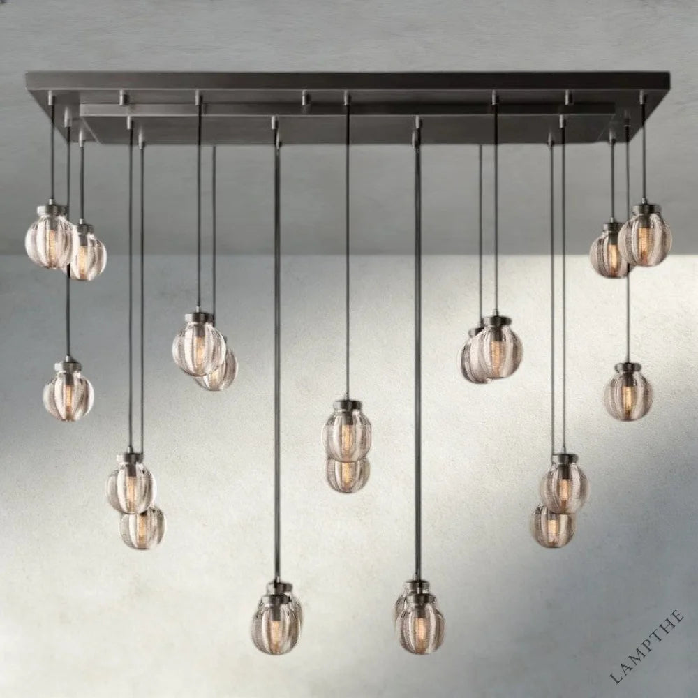 54" / Bronze Pearl Rectangular Chandelier 36", 54", 72"