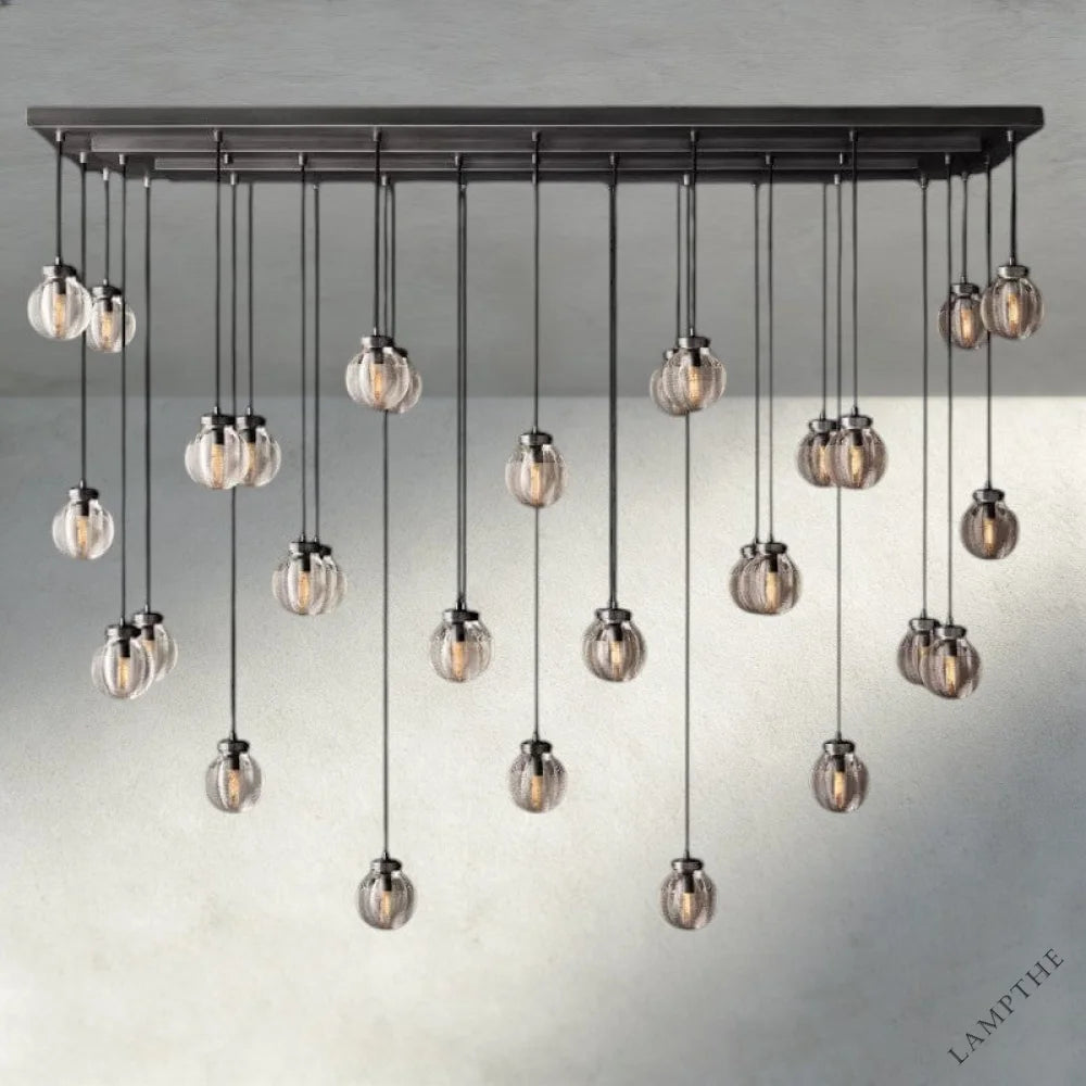 72" / Bronze Pearl Rectangular Chandelier 36", 54", 72"