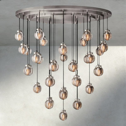 48" / Nickle Pearl Round Chandelier 38", 48", 60"