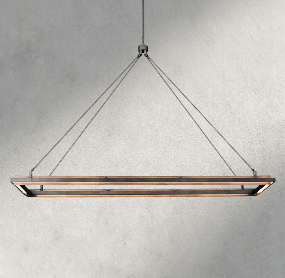 62" Peralta Rectangular Chandelier 48", 62"