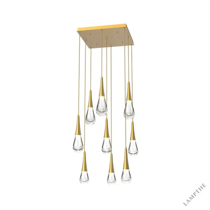 9-Lights / Brass Pluvia 8/ 9/ 11 /12-Light Chandelier Pendant For Living room Family room Dining Room Bedroom