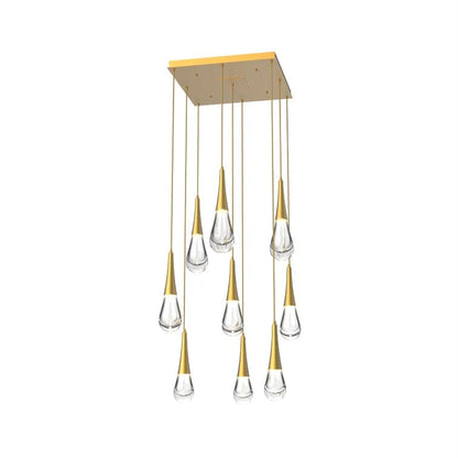 9-Lights / Brass Pluvia 8/ 9/ 11 /12-Light Chandelier Pendant For Living room Family room Dining Room Bedroom