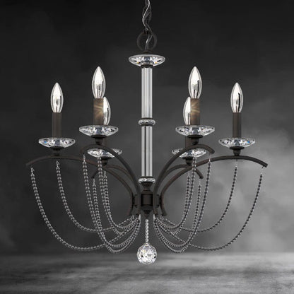 Priscilla Crystal Candlestick Chandelier 23"