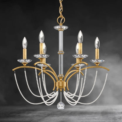 Priscilla Crystal Candlestick Chandelier 23"