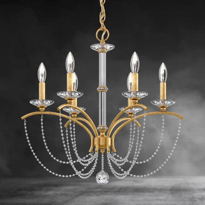 Priscilla Crystal Candlestick Chandelier 23"