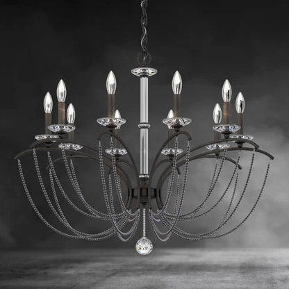 Priscilla Crystal Candlestick Chandelier 36"
