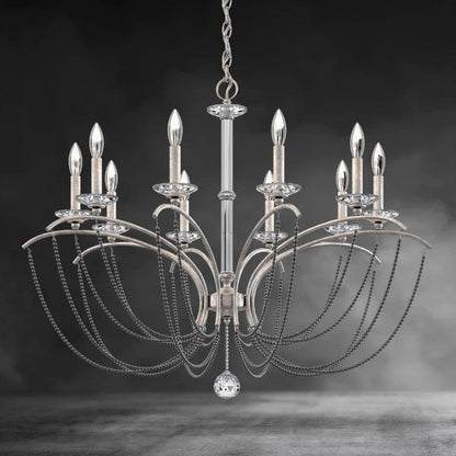 Priscilla Crystal Candlestick Chandelier 36"
