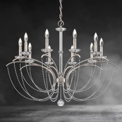 Priscilla Crystal Candlestick Chandelier 36"