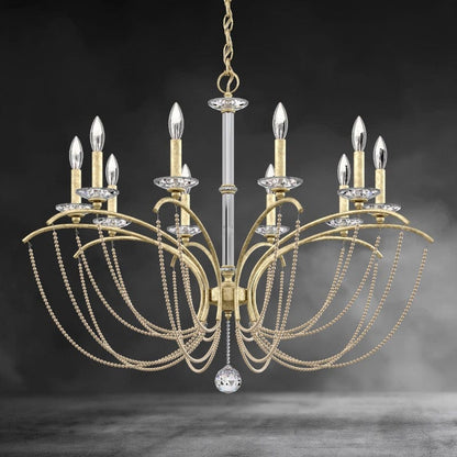 Priscilla Crystal Candlestick Chandelier 36"