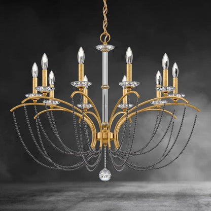 Priscilla Crystal Candlestick Chandelier 36"