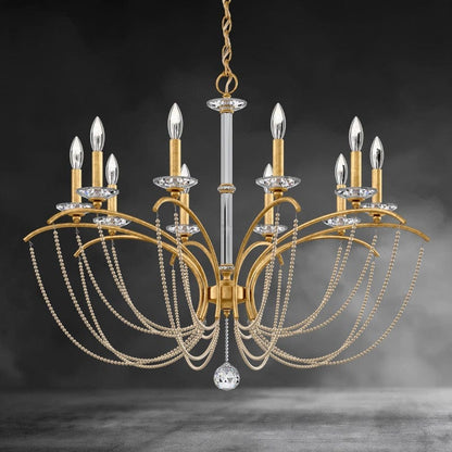 Priscilla Crystal Candlestick Chandelier 36"