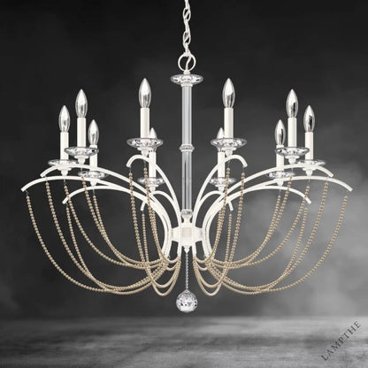Priscilla Crystal Candlestick Chandelier 36"