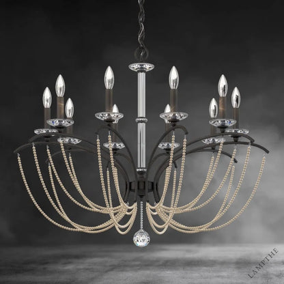 Priscilla Crystal Candlestick Chandelier 36"