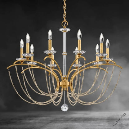 Priscilla Crystal Candlestick Chandelier 36"