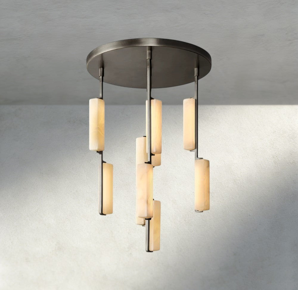 Audubon Alabaster Round Chandelier 24", 40", 56"
