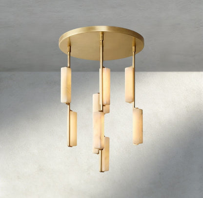 Audubon Alabaster Round Chandelier 24", 40", 56"