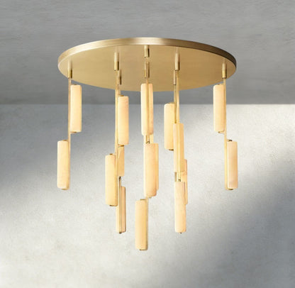 Audubon Alabaster Round Chandelier 24", 40", 56"