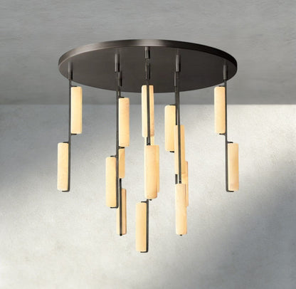 Audubon Alabaster Round Chandelier 24", 40", 56"