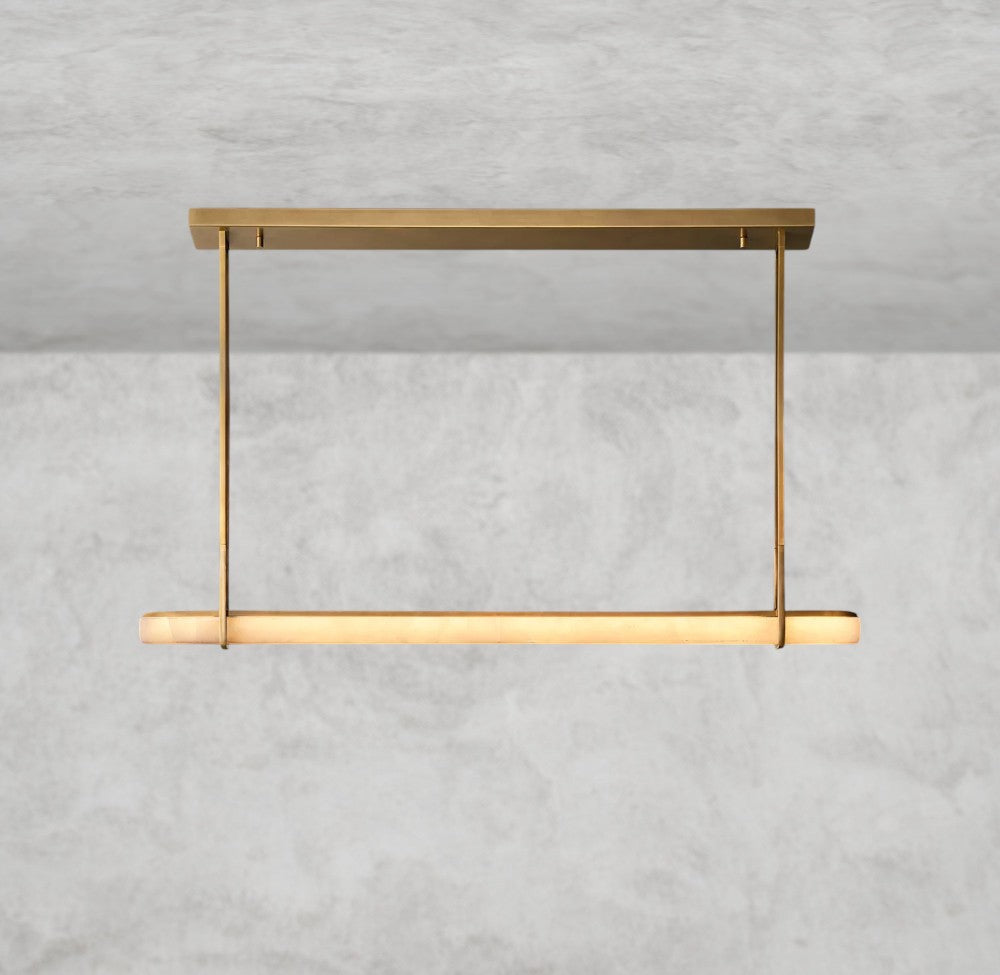 Audubon Alabaster Single Bar Linear Chandelier