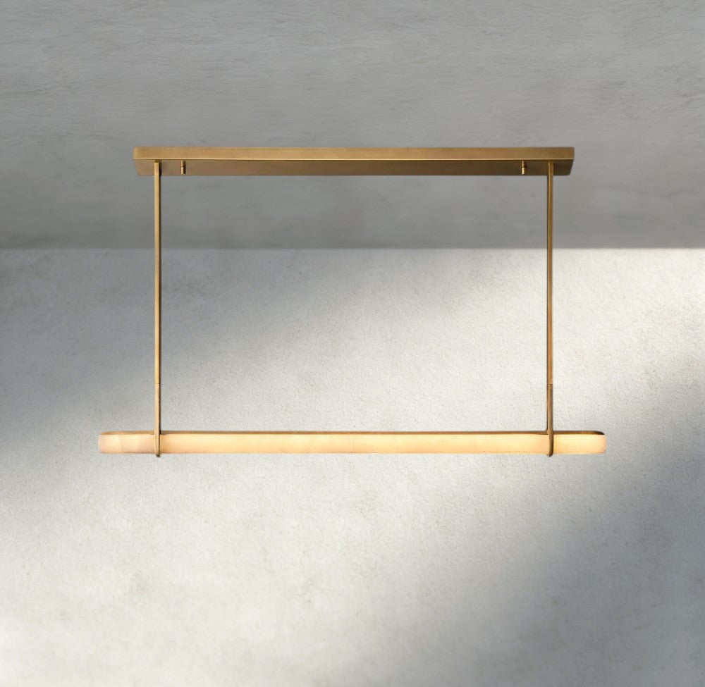 Audubon Alabaster Single Bar Linear Chandelier