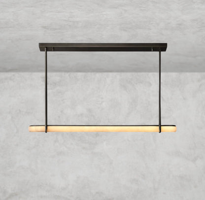 Audubon Alabaster Single Bar Linear Chandelier