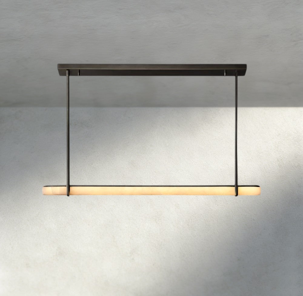 Audubon Alabaster Single Bar Linear Chandelier
